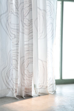 CURTAINS Shifting Sand  Creme Window Curtain In Sheer Fabric