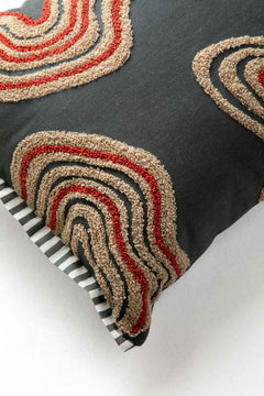 ACCENT CUSHIONS Shifting Sands Charcoal Cushion Cover (36 X 51 Cm)