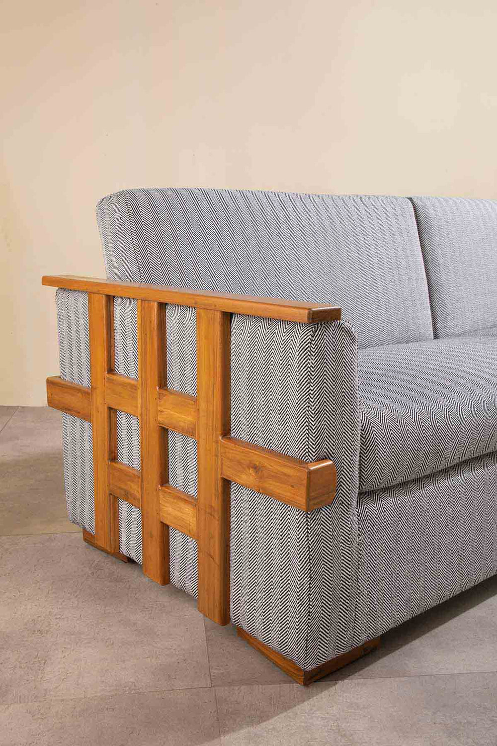 Herringbone Grey fabric