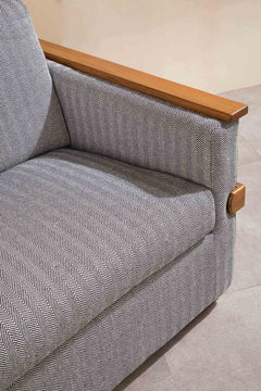 Herringbone Grey fabric