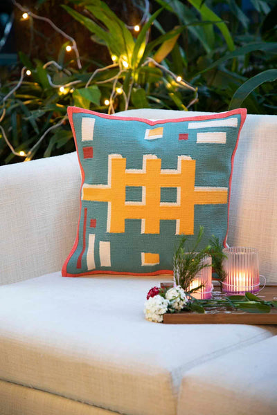 PRINT & PATTERN CUSHIONS Sikaar Cushion Cover (46 Cm X 46 Cm)