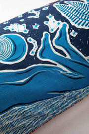 PRINT & PATTERN CUSHIONS Silent Night Blue Hour Cushion Cover (36 Cm X 91 Cm)