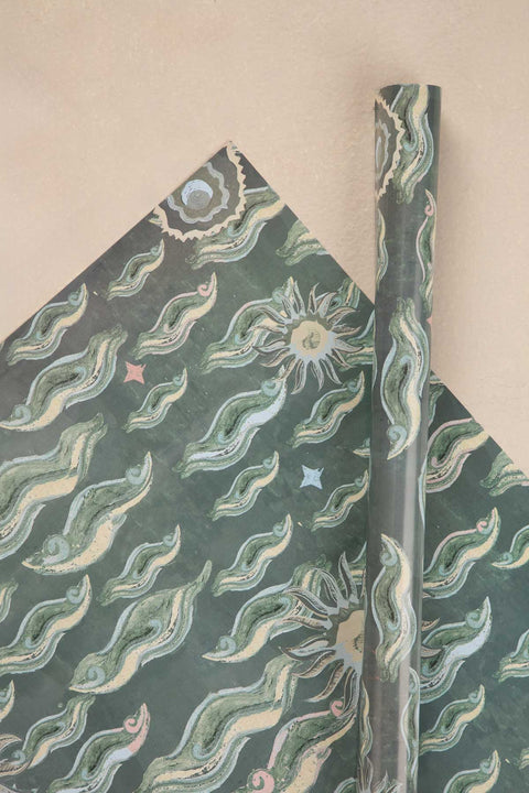 WRAPPING PAPERS Silver Lining Lunar Grey Gift Wrapping Paper