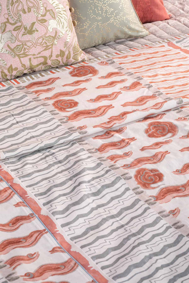 SILVER LINING  PRINT & PATTERN BED COVERRUST