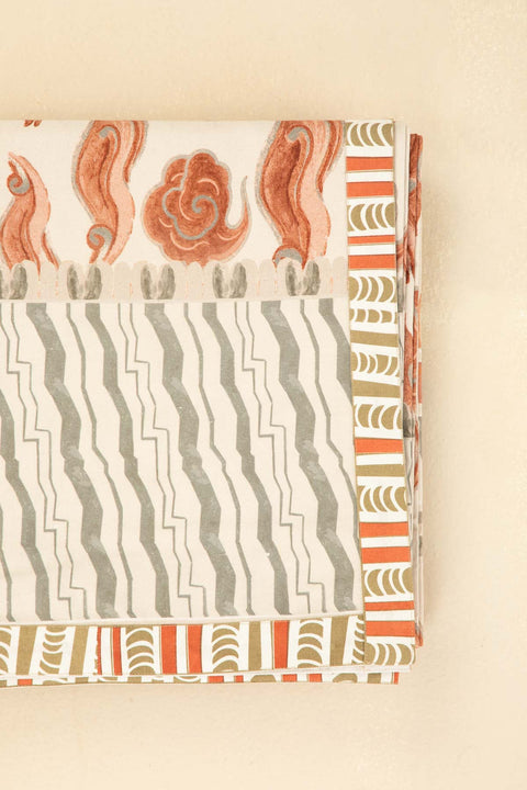 PRINT & PATTERN BEDCOVERS Silver Lining  Rust Bedcover