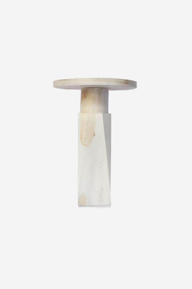 SIDE TABLE Slope Side Table (White Washed)