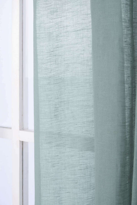 CURTAINS Soft Malabar Mint Window Curtain In Sheer Fabric