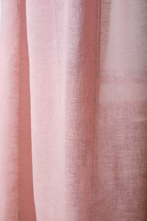 SOLID & TEXTURED SHEER FABRICS Soft Malabar Sheer Fabric And Curtains (Pink)