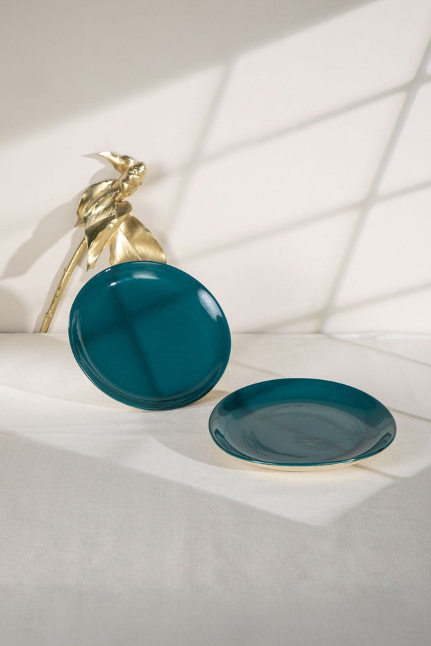 SIDE PLATES Solaire Teal Ceramic Side Plate (Set Of 2)