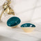 Solaire Teal & White Ceramic Snack Bowl (Set Of 2)
