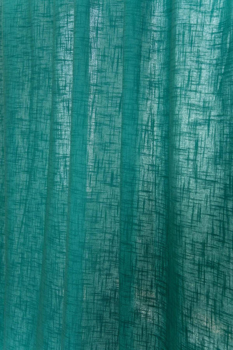CURTAINS Solid Turquoise Window Blinds In Cotton Fabric