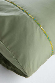 PILLOWS & SHAMS Solid Light Olive Pillow Cover Set (Set Of 2)