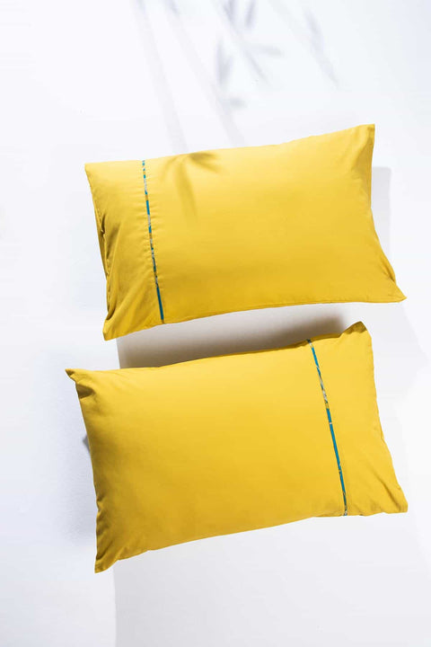 PILLOWS & SHAMS Solid Lime Pillow Cover Set (Set Of 2)