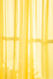 CURTAINS Solid Mustard Window Curtain In Sheer Fabric