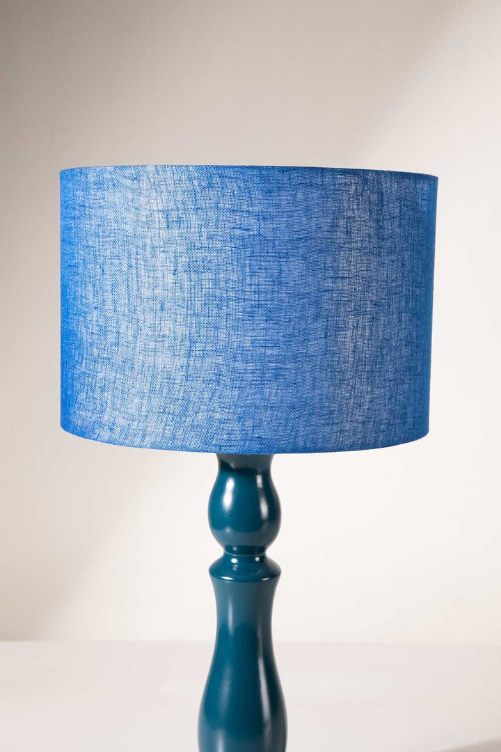 LAMPSHADES Solid Medium Drum Lampshade (City Blue)