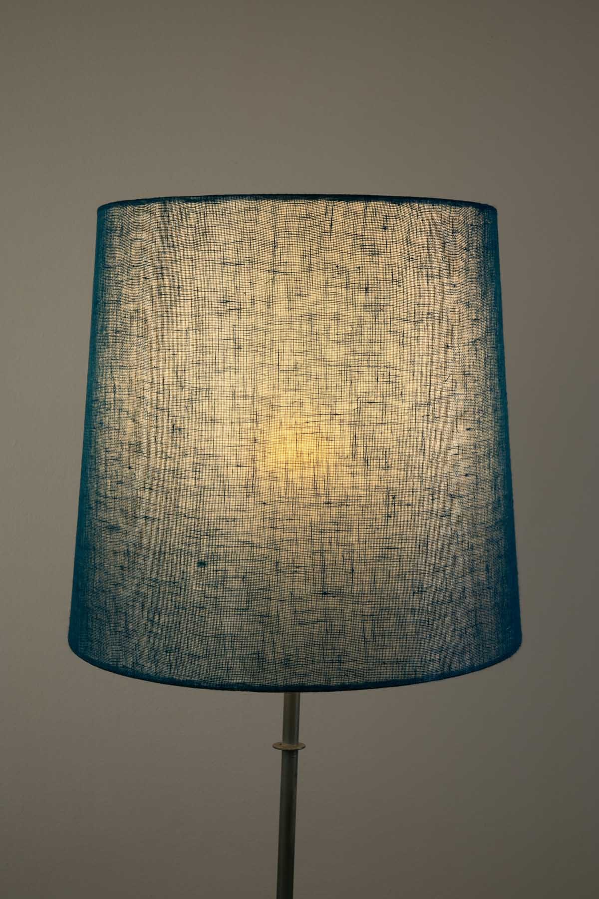 LAMPSHADES Solid Medium Drum Lampshade (Turquoise Blue )