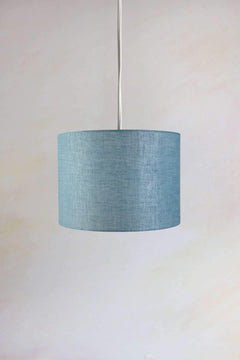Solid Large Drum Pendant (Aqua Blue)