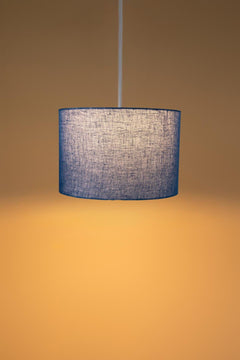 PENDANT LAMPS Solid Medium Drum Pendant (City Blue)