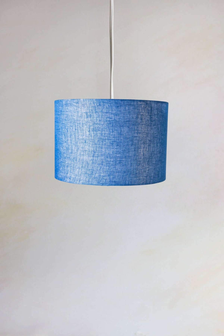 PENDANT LAMPS Solid Medium Drum Pendant (City Blue)