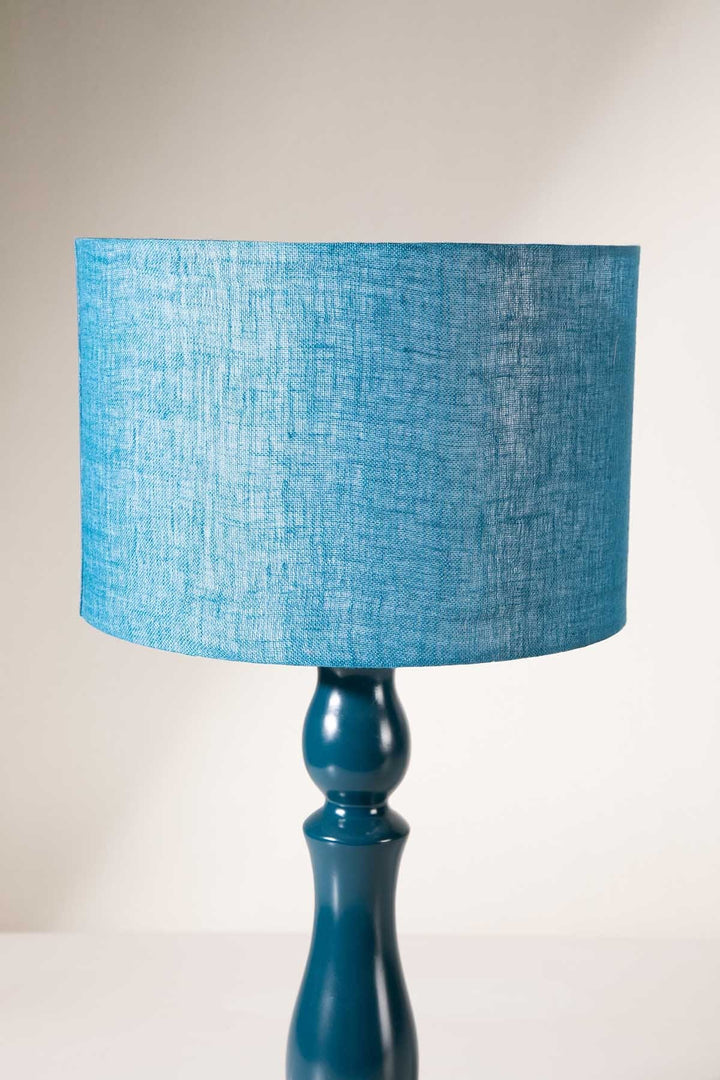 LAMPSHADES Solid Medium Drum Lampshade (Turquoise Blue )