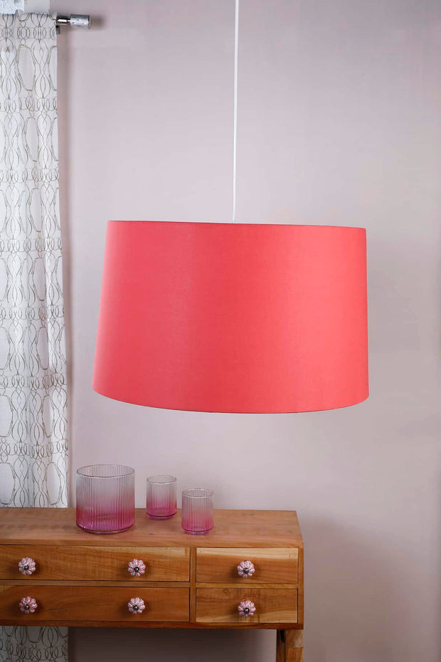 LAMPSHADES Solid Extra Large Drum Lampshade (Red)