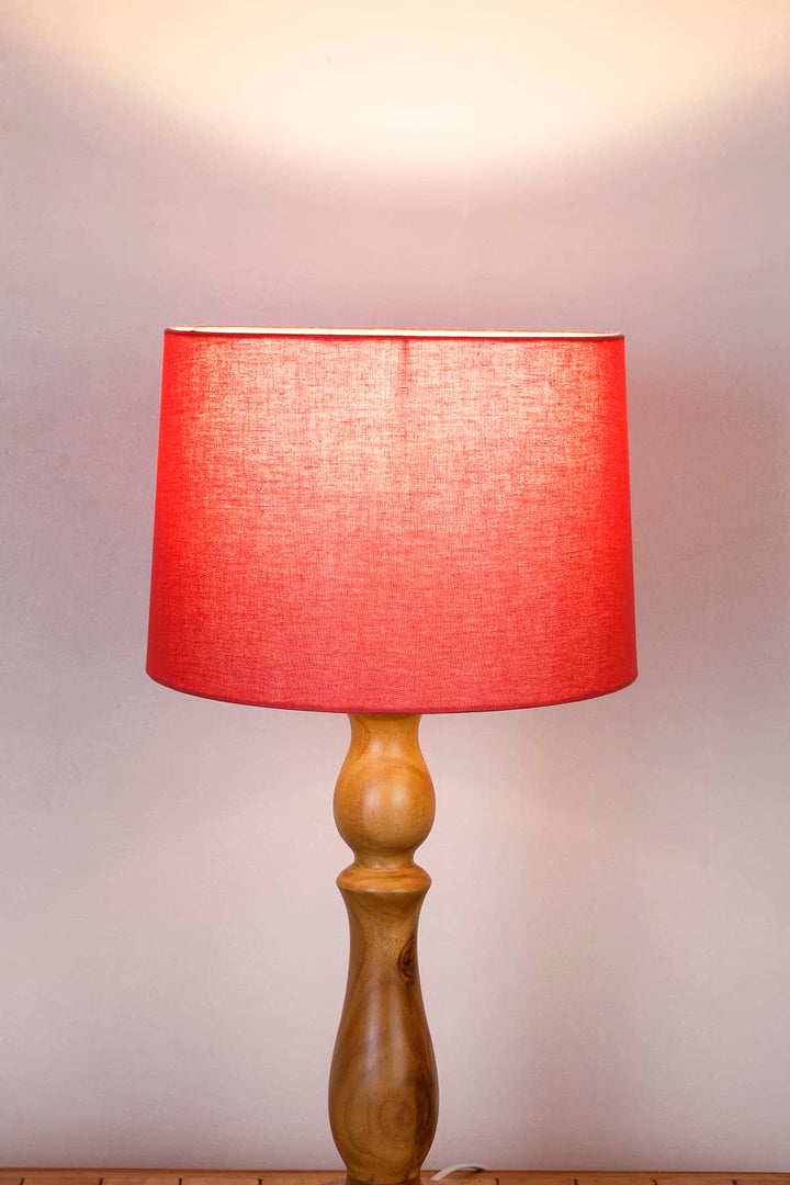 LAMPSHADES Solid Medium Drum Lampshade (Red)