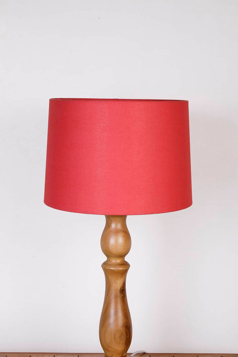 LAMPSHADES Solid Medium Drum Lampshade (Red)