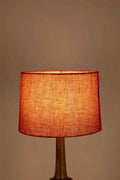 LAMPSHADES Solid Medium Taper Drum Lampshade (Dusky Red)
