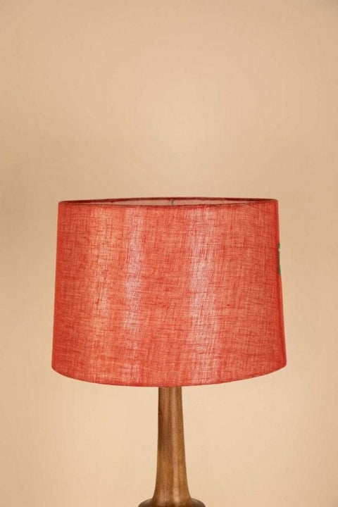 LAMPSHADES Solid Medium Taper Drum Lampshade (Dusky Red)