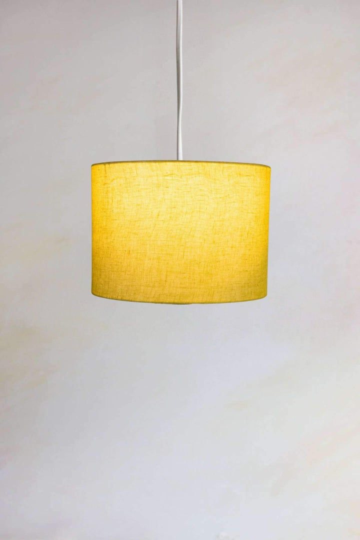 PENDANT LAMPS Solid Medium Drum Pendant (Soft Yellow)