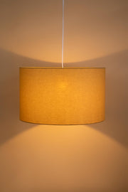 PENDANT LAMPS Solid Fabric Extra Large Drum Pendant (Mustard)