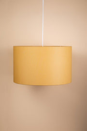 PENDANT LAMPS Solid Fabric Extra Large Drum Pendant (Mustard)
