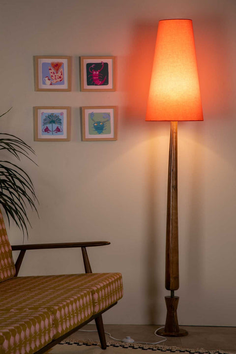 LAMPSHADES Solid Tall Taper Lampshade (Orange)