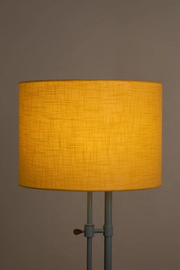 LAMPSHADES Solid Large Drum Lampshade (Mustard Yellow)