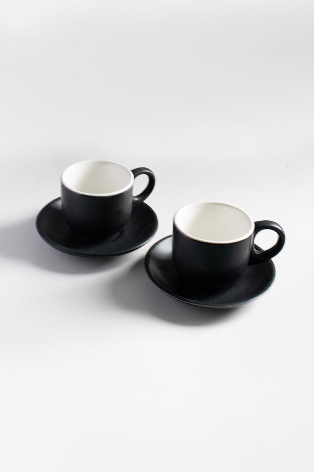 MUGS & CUPS Solid Ceramic Tea Cup And Saucer Set