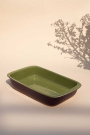 BAKING DISHES Solid Olive Green And Purple Baking Dish