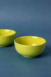 BOWLS Solid Astral Green Ceramic Katori (Set Of 4)