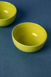 BOWLS Solid Astral Green Ceramic Katori (Set Of 4)