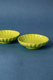 DINING ACCESSORIES Solid Astral Green Ceramic Trinket Dish (Set Of 2)