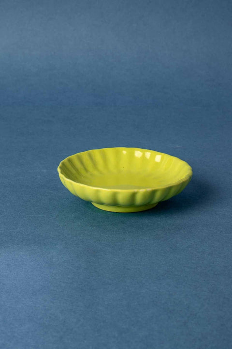 DINING ACCESSORIES Solid Astral Green Ceramic Trinket Dish (Set Of 2)