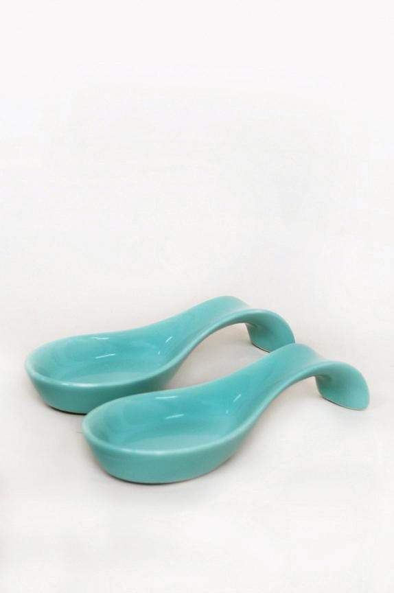 DINING ACCESSORIES Solid Mint Spoon Rest (Set Of 2)