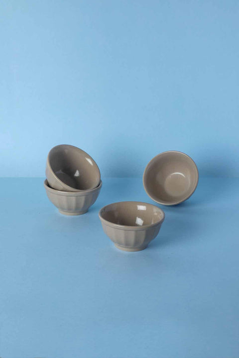 BOWLS Solid Saturn Sand Ceramic Mixer Bowl(Set Of 4)