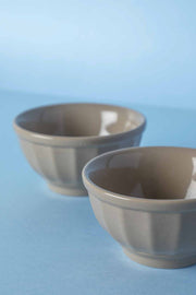 BOWLS Solid Saturn Sand Ceramic Mixer Bowl(Set Of 4)