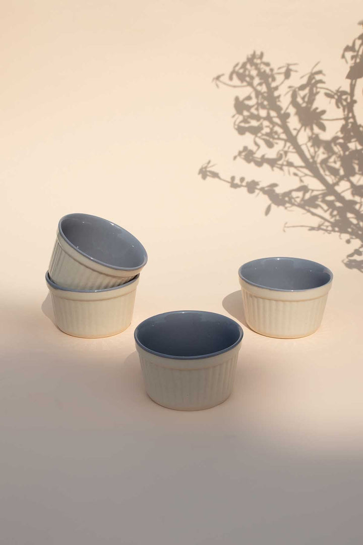 RAMEKINS Solid Grey Ramekin (Set Of 4)