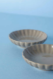 DINING ACCESSORIES Solid Saturn Sand Ceramic Trinket Dish (Set Of 2)