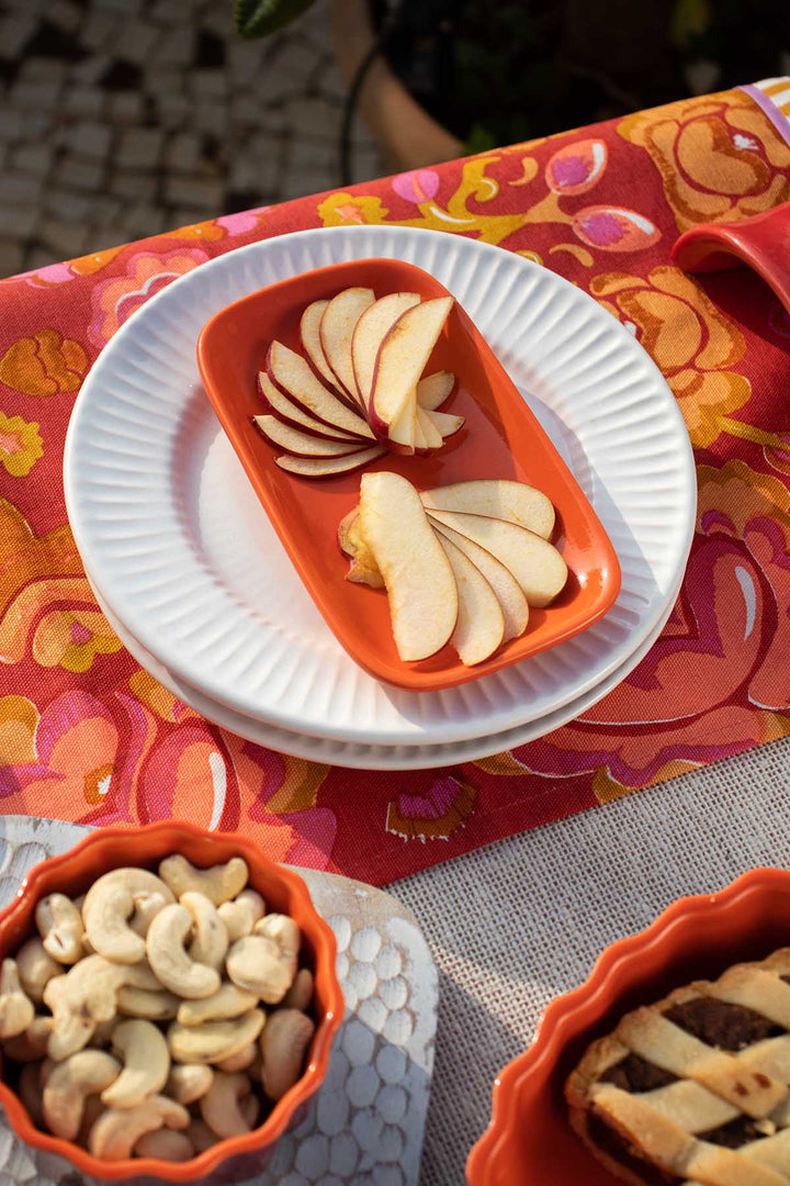 DINING ACCESSORIES Solid Orange Rectangle Palette (Set Of 2)