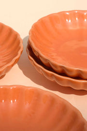 DINING ACCESSORIES Solid Orange Trinket Dish (Set Of 2)
