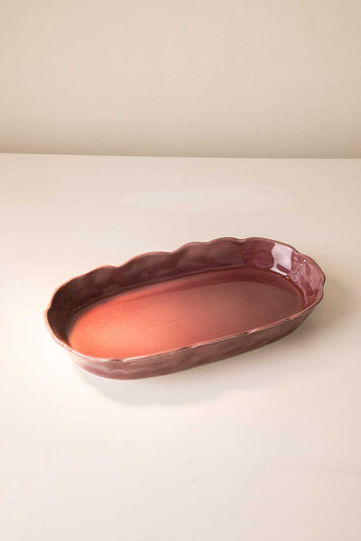 SERVING DISHES Solid Plum Serving Dish