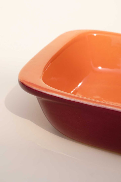 SERVING DISHES Solid Burgundy And Orange
 Serving Dish