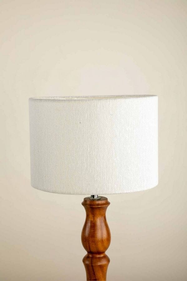 LAMPSHADES Solid Medium Drum Lampshade (Off White)